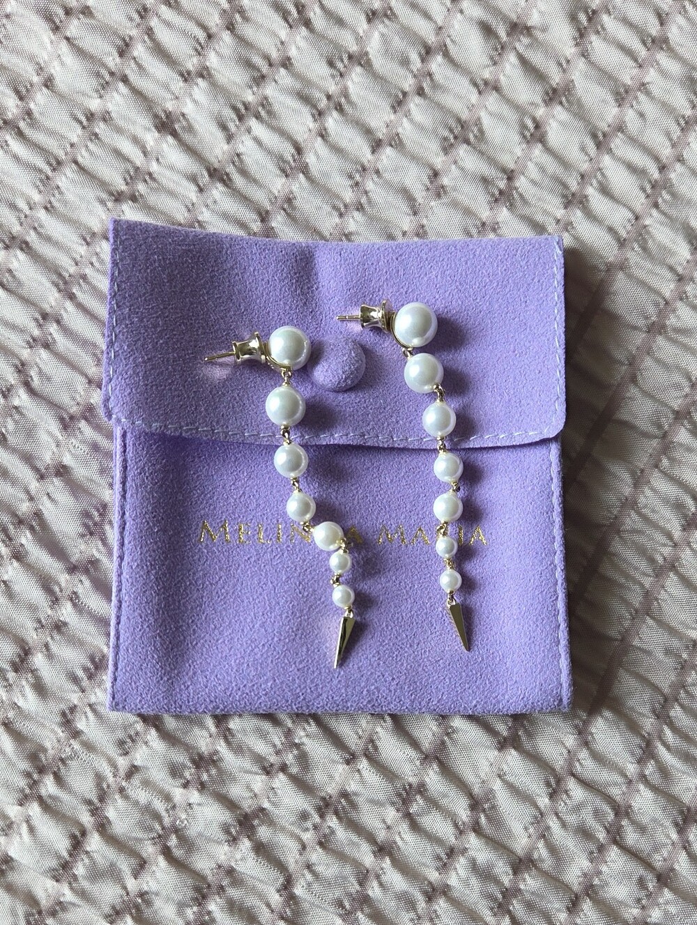 Melinda Maria Pearl Drop Earrings